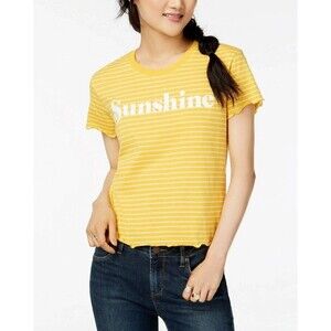 Love Tribe “Sunshine” Yellow Striped Tee – Size L